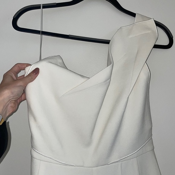 Roland Mouret Platano One-Shoulder Wool-Crepe Jumpsuit